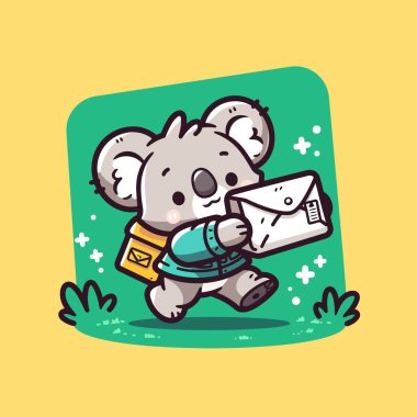 Tatlı bir ayı çizgi filminin vektör çizimi