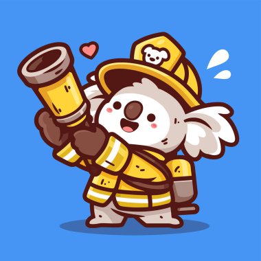 Ateşli şirin pandanın vektör çizimi tebrik kartı, davetiye kartı, gömlek tasarımı ve web tasarımı için kullanılabilir..