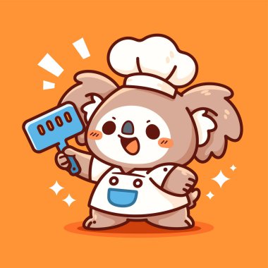 Vektör çizimi, sevimli kawaii çizgi film karakteri