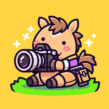 Sevimli hayvan çizgi filmi karakteri. çizgi film vektör illüstrasyonu