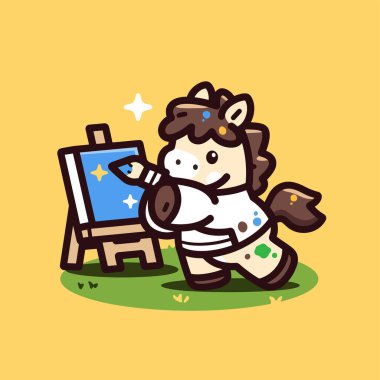 Vektör sanat. Güzel karikatür çizimi. izole resim.