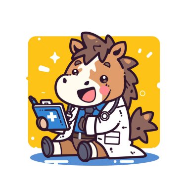 Doktor elbisesi giymiş bir köpek.