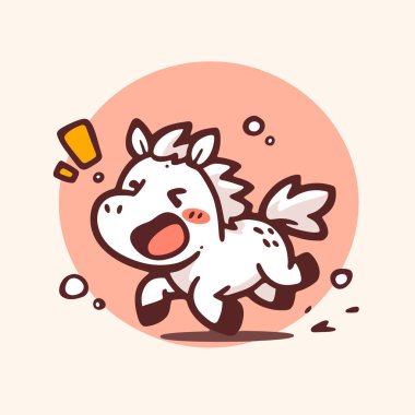 Çizgi filmdeki şirin at karakteri. vektör