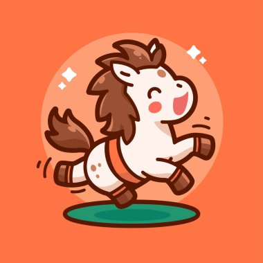 Şirin at maskotu çizimi