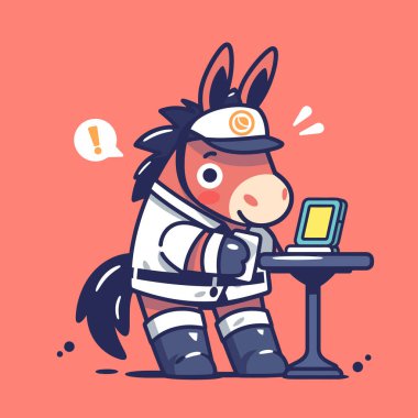 Şirin küçük kız atlarla oynuyor.