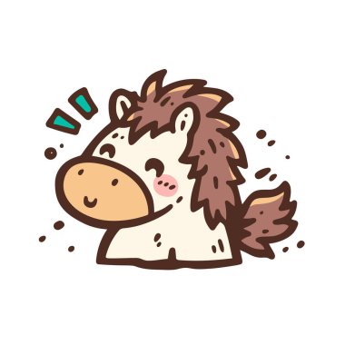 Büyük boynuzu ve kirpisi olan şirin bir kirpi.