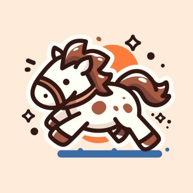 Şirin at çizgi film karakterinin vektör çizimi