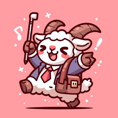 Boynuzlu şirin koyunlar.