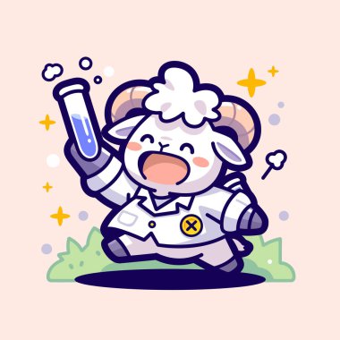 Elinde matarası olan sevimli bir çizgi roman bilimcisi.