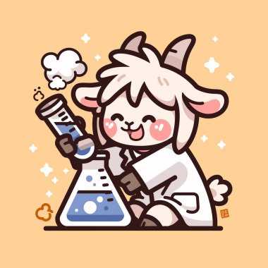 Şirin bir çizgi film karakterinin vektör çizimi