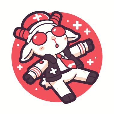 Sevimli çizgi köpek vektör çizim