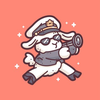 Şapkalı şirin bir köpek. vektör illüstrasyonu.