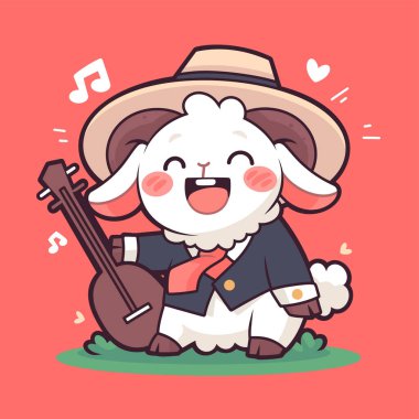 Şapkalı sevimli çizgi film köpeği..