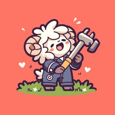 vektör piksel koyun sanatı