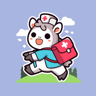 Sevimli çizgi film ayı maskotu karakteri