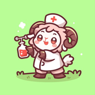 Sütlü şirin bir bebek. Çizgi film tarzında vektör illüstrasyonu