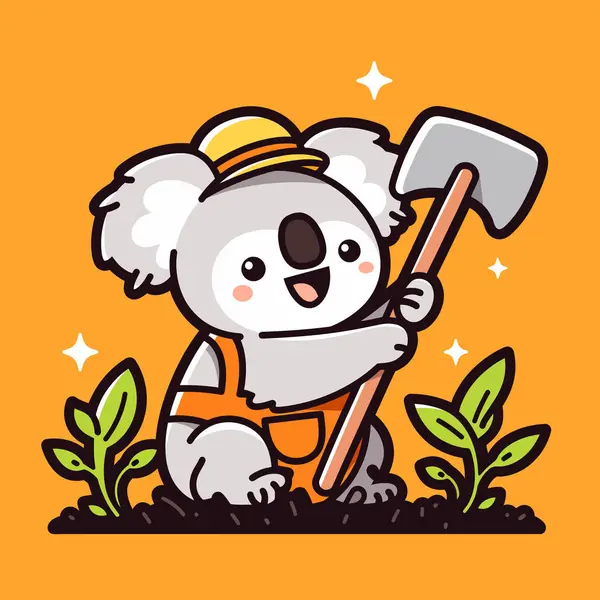 Şirin panda çizgi film karakter vektör çizimi tasarımı.