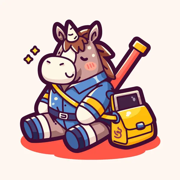 Oyuncak ile küçük şirin bir at