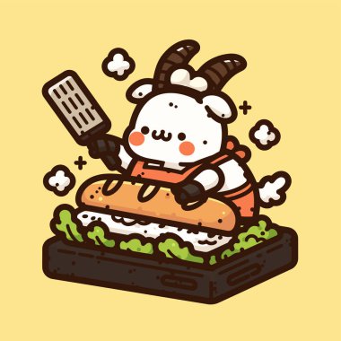 Mutlu köpek yiyen suşi.