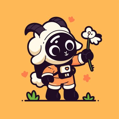 Çizgi film tarzında şirin bir köpek.