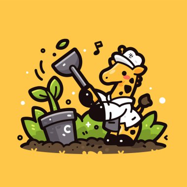 Bahçıvan ekiminin sevimli çizgi filmi.