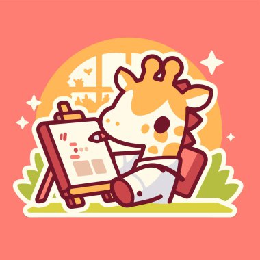 hayvan çizgi film vektör simgesi