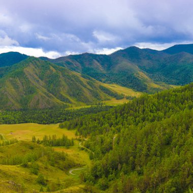 Altai Dağları 'nın dağ manzarası, Rusya