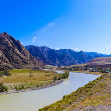 Altai Dağları 'nın dağ manzarası, Rusya