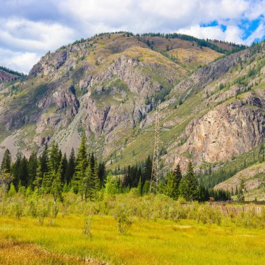 Altai dağlarının güzel manzarası