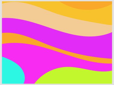 Bu canlı ve dinamik soyut illüstrasyon, hareketin ve enerjinin canlandırıcı bir gösterisiyle tuval boyunca dans eden renkli çizgiler dizisini içeriyor. Bu kompozisyon kalın renkler ve ince eğimlerin uyumlu bir karışımıdır.