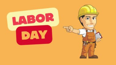 Medeniyetin gelişimine her zaman katkıda bulunan işçilerin adanmışlığını temsil eden İşçi Bayramı animasyonu