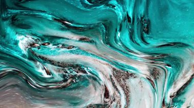 Plaj temalı sıvı mürekkep mermer renginin soyut arkaplan canlandırma kombinasyonu