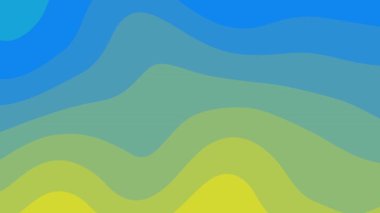 Soyut arkaplan dalgası eğrisi kağıt akış gradyanı sarı mavi karışımı kes