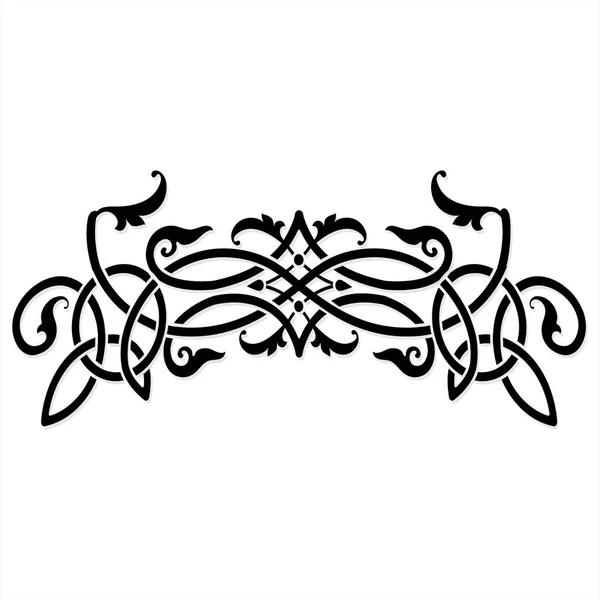Vector Celtic Ornament Floral Frame Label Template — Stock Vector
