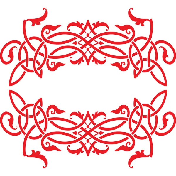 Vector Celtic Ornement Floral Cadre Modèle Étiquette — Image vectorielle