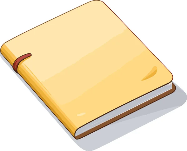 Vector Single Cartoon Spiraal Notebook Geïsoleerd Witte Achtergrond Vector Illustratie — Stockvector