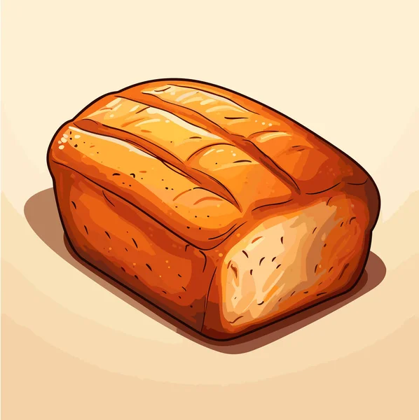 Хлеб Булочная Икона Свежий Хлеб Пшеницы Изолированы Нейтральном Фоне — стоковый вектор