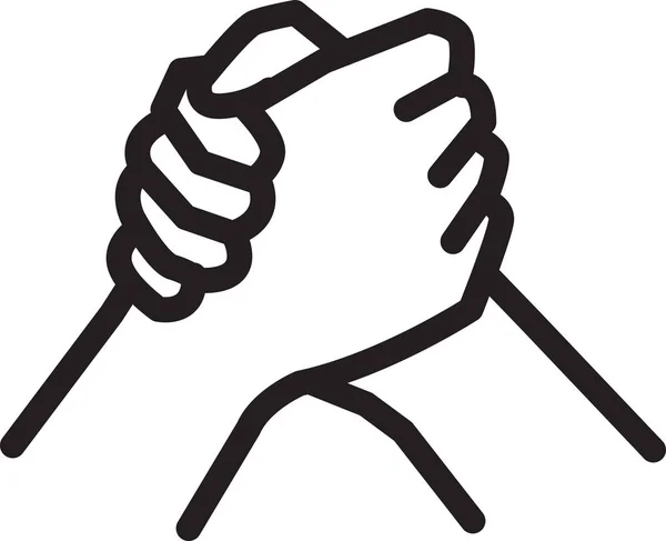 Soul Brother Handshake Thumb Clasp Handshake Homie Handshake Line Art — Stockový vektor