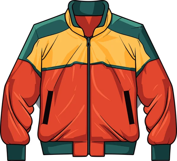 时尚90年代 复古运动服 90年代的扁平风格服装 矢量说明 — 图库矢量图片