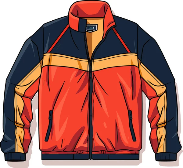 Мода Років Ретро Спортивний Одяг Піджак Дюймовий Плаский Одяг Векторні — стоковий вектор