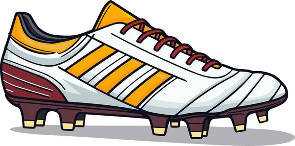 Ποδόσφαιρο Παπούτσι Ποδόσφαιρο Εικονίδιο Εκκίνησης Λευκό Φόντο Επίπεδη Στυλ Διανυσματική — Διανυσματικό Αρχείο