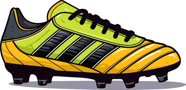 Soccer Shoe Football Boot Icon White Background Flat Style Vector — Stock Vector