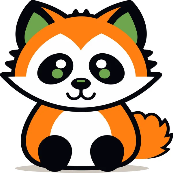 Fox Lindo Icono Animal Dibujos Animados Aislado Sobre Fondo Blanco — Vector de stock