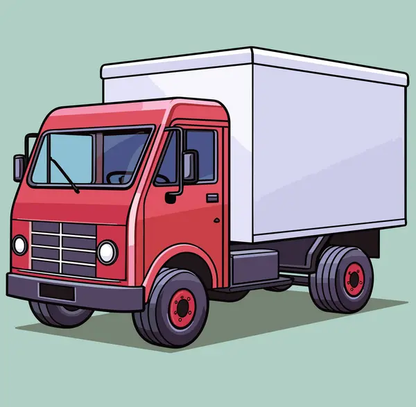 Camioneta Reparto Servicio Entrega Concepto Ilustración Vectorial — Vector de stock