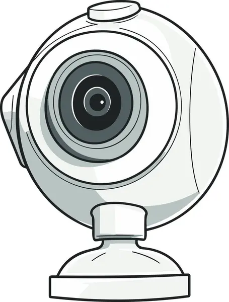 Godzin Monitoringu Kamery Izolowane Wektor Ilustracji — Wektor stockowy