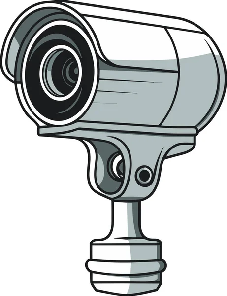 Horas Câmera Vigilância Segurança Ilustração Vetorial Isolado — Vetor de Stock