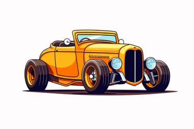 The original American hot-rod. Monster truck. Classical model. Vector illustration clipart