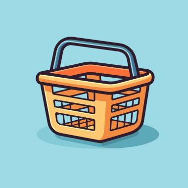 Basket Store Icon Logo Template Vector Illustration Design