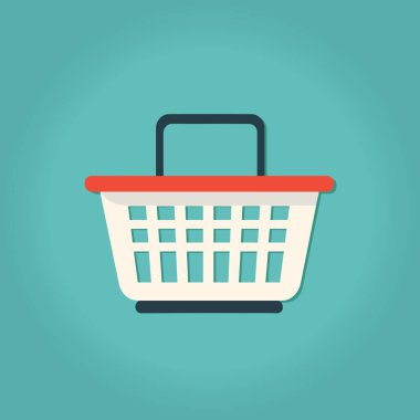 Basket Store Icon Logo Template Vector Illustration Design