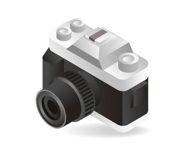 Пласка Ізометрична Концепція Технології Цифрової Камери — стоковий вектор